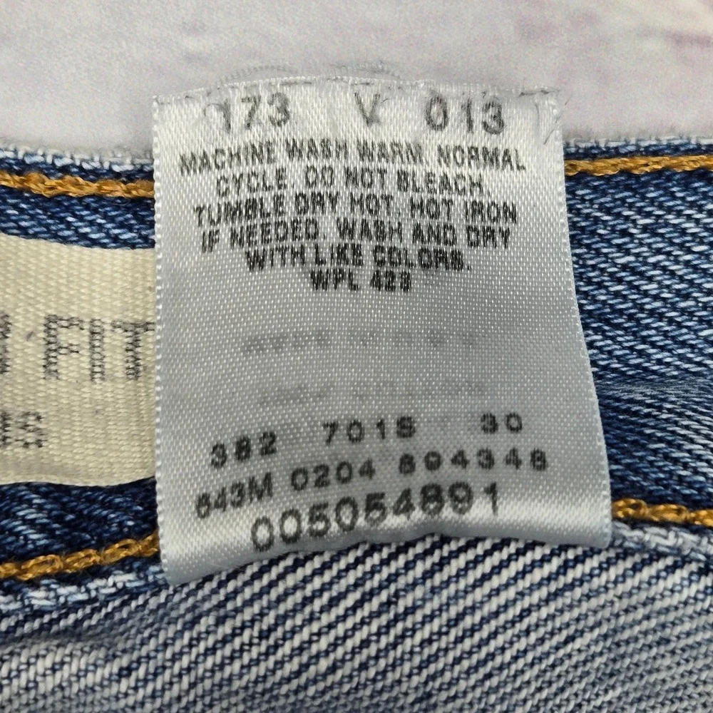 Levis 505 Regular Fit Jeans Mens 36x30 Light Wash Blue Denim Made in USA Vintage